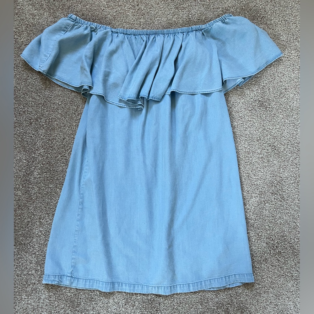 Urban outfitters off the shoudler denim dress in small